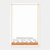 Schattigee Oranje pompoenen Herfst Post-it® Notes (Voorkant)