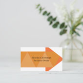 Schattigee Oranje Roze Moderne Geometrische Minima Visitekaartje (Staand voorkant)