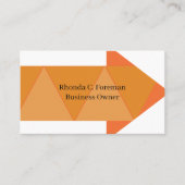 Schattigee Oranje Roze Moderne Geometrische Minima Visitekaartje (Voorkant)