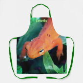 Schattigee Oranje Salamander Natuur gepersonalisee Schort (Voorkant)