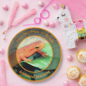 Schattigee Oranje Salamander Natuur Personalised P Papieren Bordje (Feest)