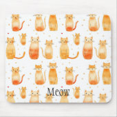 Schattigee Oranje Stippen en katten Muismat (Voorkant)