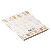 Schattigee Oranje Stippen en katten Notitieblok (Schuin)