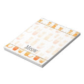 Schattigee Oranje Stippen en katten Notitieblok (Linkerzijde)