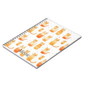 Schattigee Oranje Stippen en katten Notitieboek (Linkerzijde)