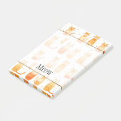 Schattigee Oranje Stippen en katten Post-it® Notes (Schuin)