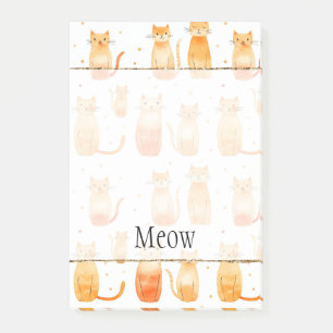 Schattigee Oranje Stippen en katten Post-it® Notes