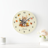 Schattigee Oranje Tabby Kitten in herfstbladeren Grote Klok (Huis)
