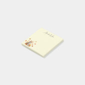 Schattigee Oranje Tabby Kitten in herfstbladeren Post-it® Notes (Schuin)