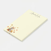 Schattigee Oranje Tabby Kitten in herfstbladeren Post-it® Notes (Schuin)