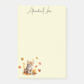 Schattigee Oranje Tabby Kitten in herfstbladeren Post-it® Notes (Voorkant)
