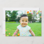 Schattigee Oranje tijger Wild One Birthday | Parti Kaart (Achterkant)