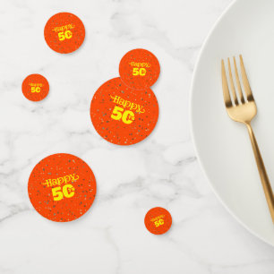 SCHATTIGEE ORANJE Verjaardag Confetti