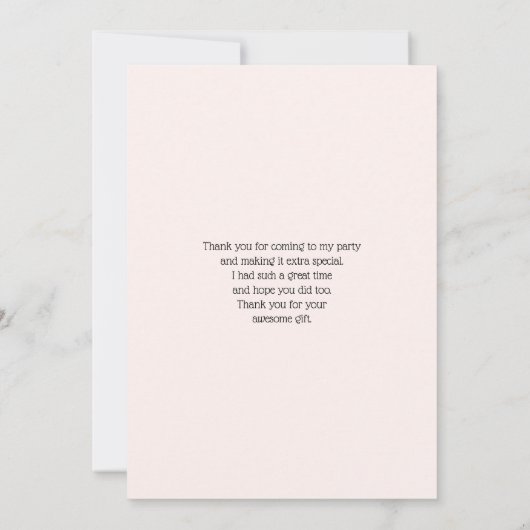 Schattigee Oranje vos met bloemenkroon Bedankkaart (Achterkant)