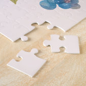 Schattigee Oranje vos met bloemenkroon Legpuzzel (Zijkant)