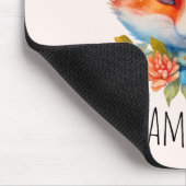 Schattigee Oranje vos met bloemenkroon Muismat (Hoek)