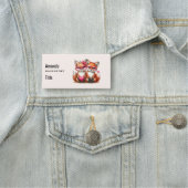 Schattigee Oranje vossen in de liefde Naamplaatje (In situ)