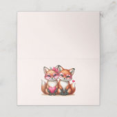 Schattigee Oranje vossen in de liefde Plaatskaartje (Buitenkant ongevouwen)