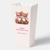 Schattigee Oranje vossen in de liefde Valentijnsda Bedankdoosjes (Voorkant)