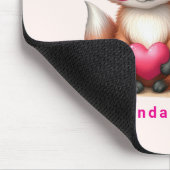 Schattigee Oranje vossen in de liefde Valentijnsda Muismat (Hoek)