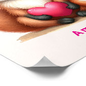 Schattigee Oranje vossen in de liefde Valentijnsda Poster (Hoek)