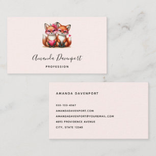 Schattigee Oranje vossen in de liefde Visitekaartje