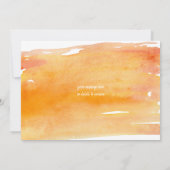 Schattigee Oranje Waterverf Maple Leaf Thanksgivin Kaart (Achterkant)