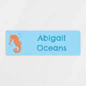 Schattigee oranje zeepaardbelletjes cartoon gepers labels (Design 2)