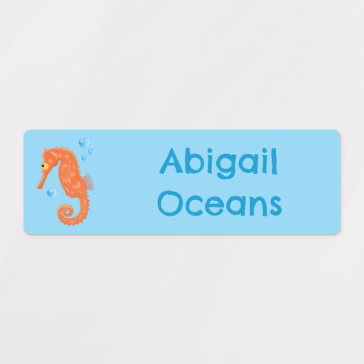 Schattigee oranje zeepaardbelletjes cartoon gepers labels (Design 2)