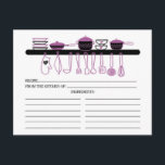 Schattigee Orchidee Keuken Gadgets Bruids Recept K Briefkaart<br><div class="desc">Schattige Vrijgezellenfeest Keuken Recept Kaarten met turquoise orchidee en zwarte schetsen van borden, potten, kommen en keukengerei. De voorkant van onze receptenkaart biedt ruimte voor een receptentitel, uit de keuken van ingrediënten en ruimte. Flip onze receptenkaart over naar uitzicht richtingen, voorbereidingstijd en totale tijd. Bezoek onze winkel voor bijpassende bruids...</div>