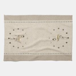 Schattigee organische linnen look flamingo theedoek