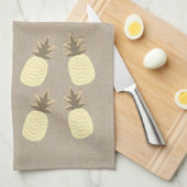 Schattigee organische linnen look monogrammed anan theedoek (Quarter Fold)