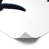 Schattigee Orka doodle Klein Poster (Hoek)