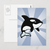 Schattigee orka / orka briefkaart (Voorkant / Achterkant)