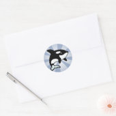 Schattigee orka / orka ronde sticker (Envelop)