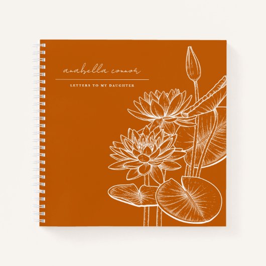 Schattigee Ornage Brieven aan Mijn Dochtergeheugen Notitieboek (Voorkant)