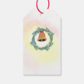 Schattigee ornamenten vakantie kerstfeestuitnodigi cadeaulabel (Achterkant)