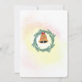 Schattigee ornamenten vakantie kerstfeestuitnodigi kaart (Achterkant)