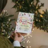 Schattigee ornamenten vakantie kerstfeestuitnodigi kaart