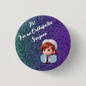 Schattigee orthopedische chirurg badge Button (Voorkant)