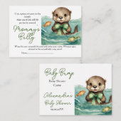 Schattigee Otter Baby Bump Game Raad mam's buik gr Informatiekaartje (Voorkant / Achterkant)