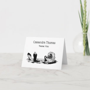 Schattigee  Otter bedankpas Bedankkaart