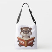 Schattigee Otter Book Lover Crossbody Tas (Achterkant)