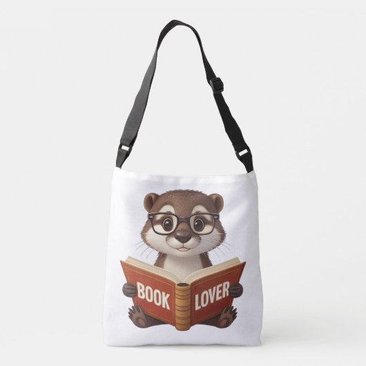 Schattigee Otter Book Lover Crossbody Tas (Achterkant)
