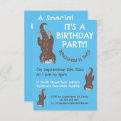 Schattigee otter gepersonaliseerde cartoon verjaar kaart (Voorkant / Achterkant)