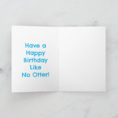 Schattigee otter gepersonaliseerde cartoon verjaar kaart (Binnen)