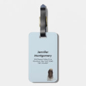 Schattigee Otter Gezicht Natuur Foto Bagagelabel (Achterkant verticaal)