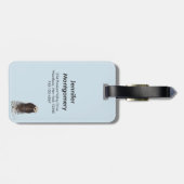 Schattigee Otter Gezicht Natuur Foto Bagagelabel (Achterkant horizontaal)