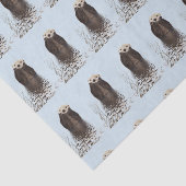 Schattigee Otter Gezicht Natuur Foto Tissuepapier (Detail)