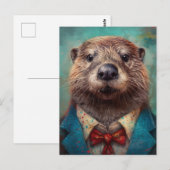 Schattigee Otter in een pak Briefkaart (Voorkant / Achterkant)